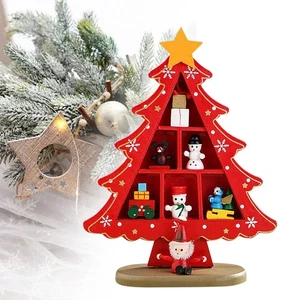 Exquisite Desktop Wooden Christmas Tree Decoration For Mall Hotel - Picture 1 of 12