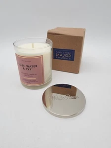 White Barn Rose Water & Ivy Einzeldocht Duftkerze 8 Unzen mit Deckel, Box BBW - Bild 1 von 5