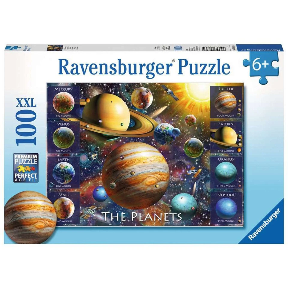 Ravensburger The Planets XXL 100 Piece Solar System Children's Jigsaw Puzzle - Image 1 of 2