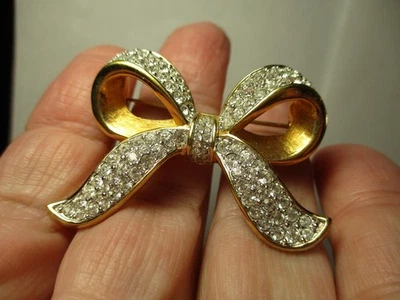 Broche arco SWAROVSKI TONO DORADO CRISTAL PAVÉ estrás Foto 1 de 4