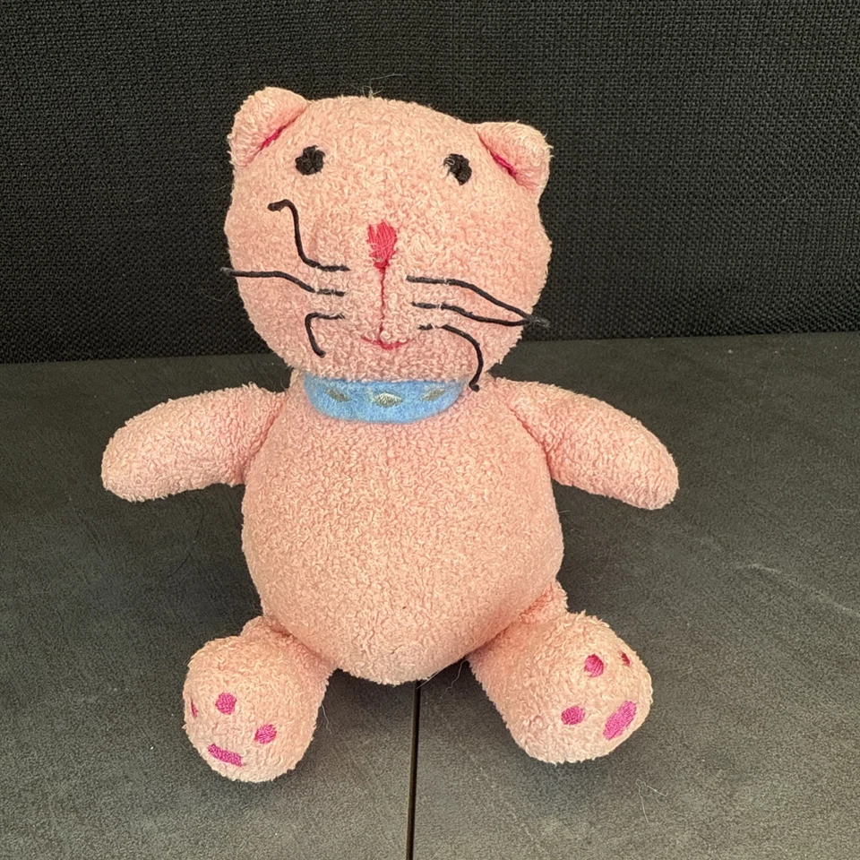 Juguete de peluche Baby Gap Pink Kitty Cat 7" Maullido 2002 no funciona Foto 1 de 4