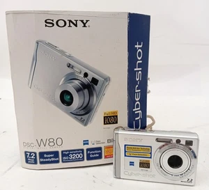 Sony Cyber-shot DSC-W80 7.2Mp Super Steady Shot Digital Still Camera, Untested   - Picture 1 of 12