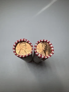 1970d **Original Bank Wrapped ** Uncirculated Lincoln Cent 2 Rolls OBW - Picture 1 of 3
