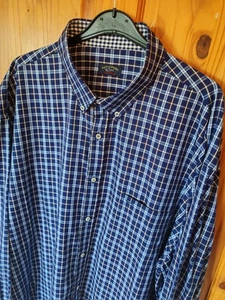 Paul & Shark Yachting Men's Checked Shirt Size UK 3XL Blue Cotton Designer - Picture 1 of 9