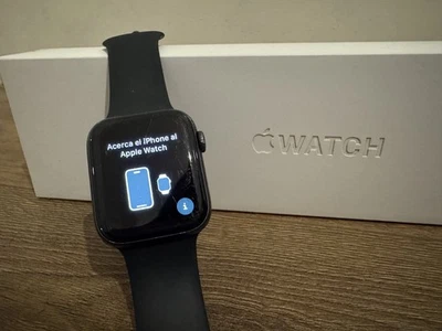 Apple Watch Series 6 44mm Space Gray Aluminium with Black Sport Band   - Image 1 of 4