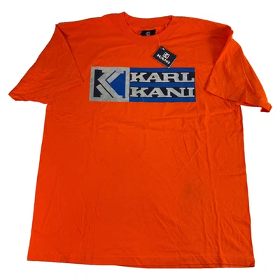 Camiseta de mezclilla vintage Y2K Kani para hombre Karl Kani Street Wear Hip Hop naranja XXL nueva con etiquetas Foto 1 de 4