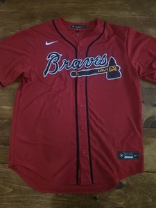 Camiseta de béisbol Nike Atlanta Braves para hombre grande roja poliéster nueva sin etiquetas - Imagen 1 de 4