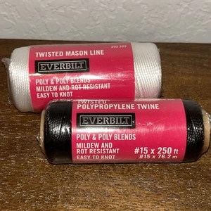 Nuevo, Everbilt Twisted Mason Line Juego de 2 - Imagen 1 de 4