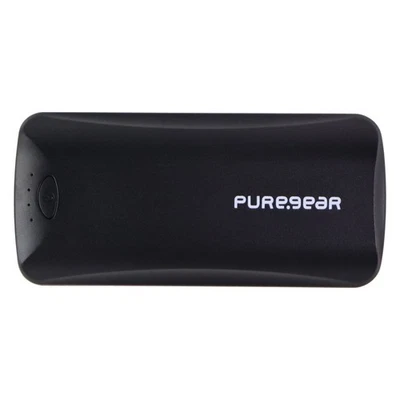 PureGear 5000 mAh Portable Battery Charger w/ Built-in Flash Light - Blk GRADE A - Image 1 of 3