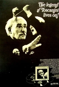 ARTURO TOSCANINI 1967 POSTER ADVERT TREASURE OF HISTORIC BROADCASTS - Picture 1 of 3