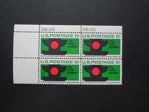 1272 5c Traffic Enforcement Plate Block #28195-28190 UL MNH OG VF - Picture 1 of 1