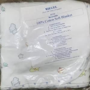 100% weiche Baumwolle Babydecke wendbar schick, Schmetterlinge 30x30 Neu mit Etikett Riegal - Bild 1 von 3