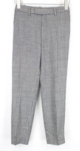 SUISTUDIO Grey Womens Trousers UK8R Classic Wool Silk Linen Slim Houndstooth - Picture 1 of 9