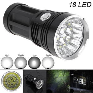 Portable18 LED Waterproof 5400 Lumens Flashlight Rechargeable Torch for Outdoor - Picture 1 of 12