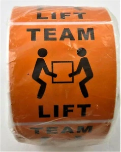 Saurus Brands - TEAM LIFT - Pegatina, 3"x 3", 500 por rollo NUEVO / Sellado de fábrica - Imagen 1 de 2