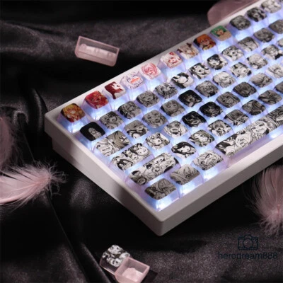Anime Ahegao LSP Keycaps PBT 108 Keys OEM Height In Box For Cherry MX Keyboard - Image 1 of 4