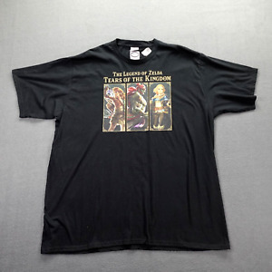 The Legend Of Zelda Tears Of The Kingdom Men's Black Short Sleeve T Shirt SZ 2XL