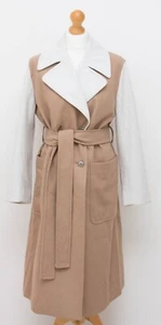 Wool mix Belted Mid length Coat Size XS French Connection - Picture 1 of 16