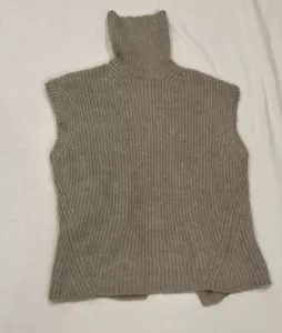 Zara High Neck Open Back Vest In Tan Size Medium - Picture 1 of 8