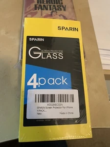 SPARIN Glass Screen Protector for iPhone 4-pack NEW SEALED XR and compatible - Zdjęcie 1 z 2