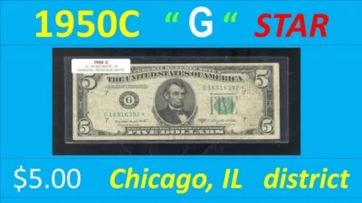 ~~ 1950C "G" STAR == US$ 5,00 FRN == == == G16516392* - Imagem 1 de 4