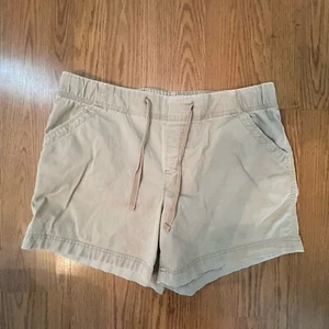 Eddie Bauer Women's Khaki Drawstring Shorts Size 10 - Picture 1 of 9