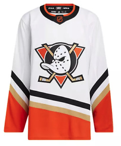 Men's Anaheim Ducks adidas White Reverse Retro 2.0 Authentic Blank NHL Jersey