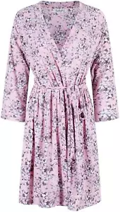 Women's Printed Robe Set with Chemise and Shorts 3 PC Sleepwear Lounge 886f W... - Picture 1 of 3