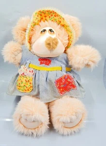 "Cuddlin Country Bears Dixie Marchon 1985 Peluche Oso de Peluche Patchwork Vestido 10" - Imagen 1 de 9