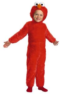 Sesame Street Toddler Boys 2 Piece Red Elmo Costume Jumpsuit & Headpiece