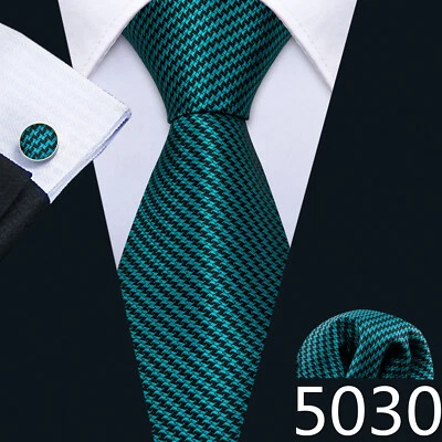 Boda Formal Informal Hombre Corbata Pañuelo Conjunto Gemelos Paisley Floral Rayas Foto 1 de 2