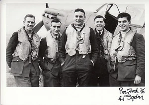 RAF Spitfire Battle of Britain Pilot FORD 41 Squadron persönlich signed Foto - Bild 1 von 1