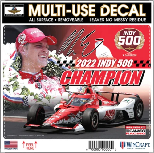 Calcomanía Marcus Ericsson 2022 Indy 500 Champion Foto 1 de 1