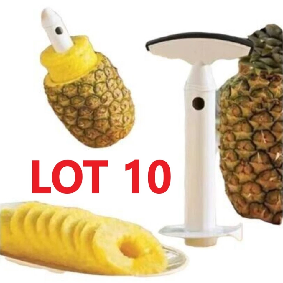 LOTE 10 Cortador Cortador de Piña de Cocina Fácil Corer Gadget Plástico Pelador de Frutas Foto 1 de 4