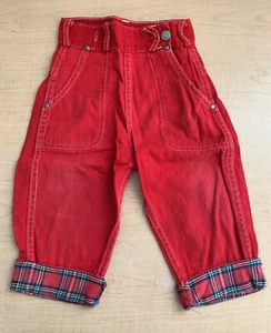 Rote Kinderjeans Vintage 50er Jahre - Bild 1 von 3