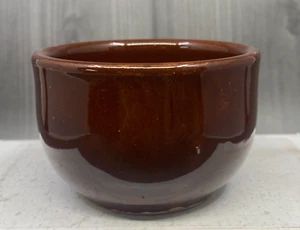 Brown Glazed Pottery Small Bowl Ramekin Oven Ware USA - Picture 1 of 9