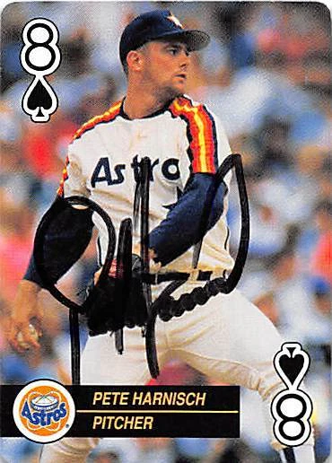 Pete Harnisch autographed Baseball Card (Astros) 1992 Baseball Aces #8 of Spades - Image 1 of 1