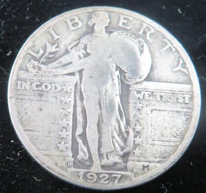 1927-D 25C STANDING LIBERTY Silver Lot#996 - Picture 1 of 2