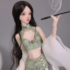 1/4 Full Set BJD Doll SD Resin Ball Joint Dolls Girl Idun + Face makeup Eyes Wig - Picture 1 of 10