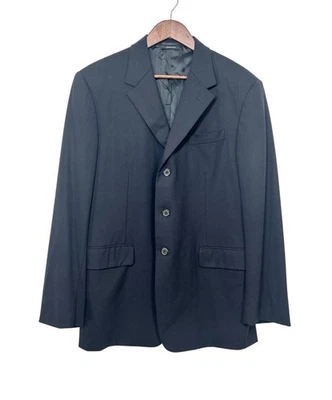 PRADA Milano Made In Italy Mens 52R Navy Blue Classic Formal Suit Jacket Blazer - Image 1 of 4