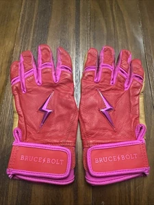 Pink Harrison Bader Youth XL Pink Bruce Bolt Batting Gloves - Picture 1 of 6
