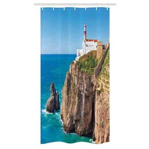 Leuchtturm Schmaler Duschvorhang Cliff Rock Sunny Day - Bild 1 von 3