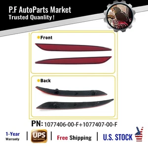 Tesla Model 3 Rear Bumper Reflector Lamp, Left & Right, Pair Fits For 2016~2023 - Picture 1 of 20