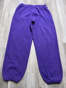 Vintage Joggers Kids L/ Adult S Purple Faded Sweatpants Bassett Walker 90s USA - Picture 1 of 15