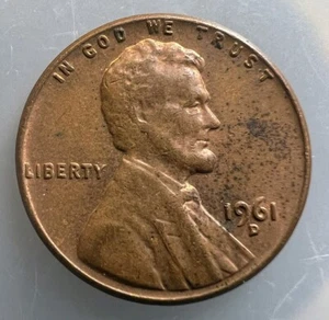 1961-D Lincoln Memorial Cent - Coin As Shown - Ships Free 13A - Picture 1 of 2