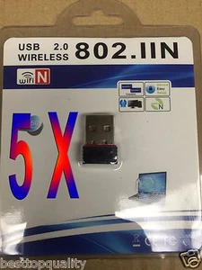 LOTE DE 5 x Mini / micro Inalámbrico USB WiFi Adaptador LAN 802.11n/g/b al por mayor - Imagen 1 de 10