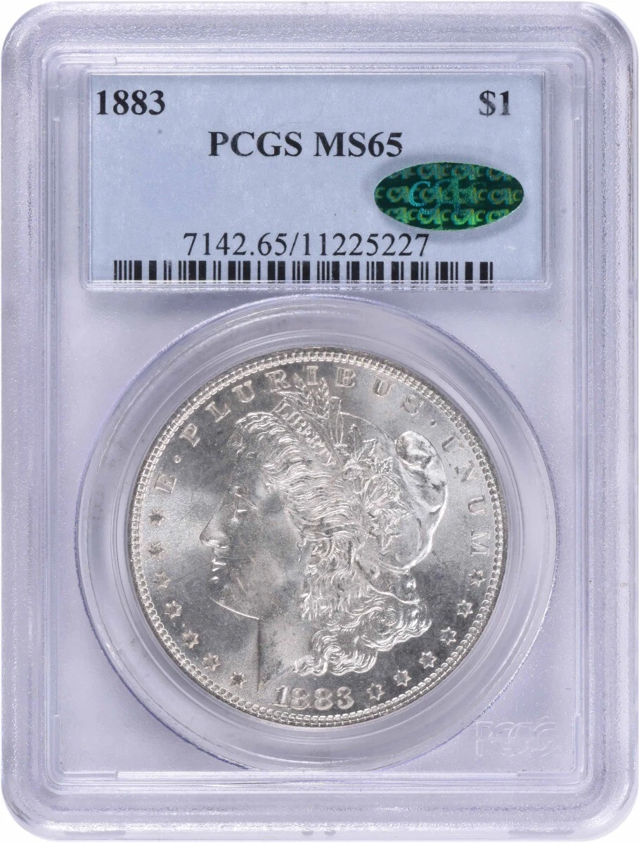 1883 MS65 モーガン Uncirculated MS 65 Graded 1883 Year Morgan US Dollars (1878-1921