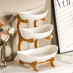 3 Tier Fruit Storage Basket Bowl Holder Vegetable Utility Rack & Dining Stand - Picture 1 of 14