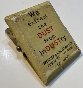 Vintage Metal Advertising Paper Clip - Spencer & Halstead Ltd. Ossett England - Picture 1 of 6