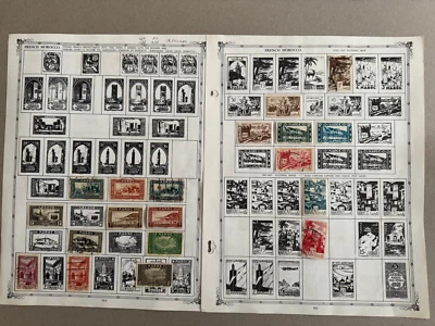 French Morocco group of 19 stamps on album pgs Scott Cat 124/311 1933-1955 - Image 1 of 3